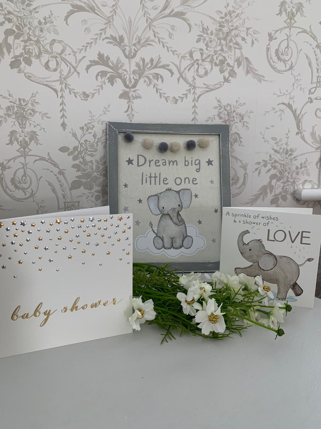 Greetings Card ... Star/heart Baby Shower