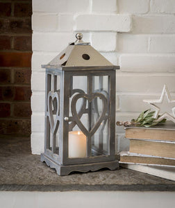 Grey wooden lantern ... 45cm - Large