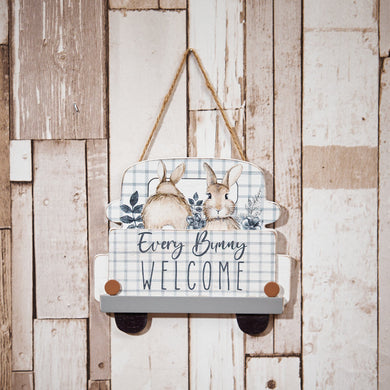 Spring Bunny car plaque