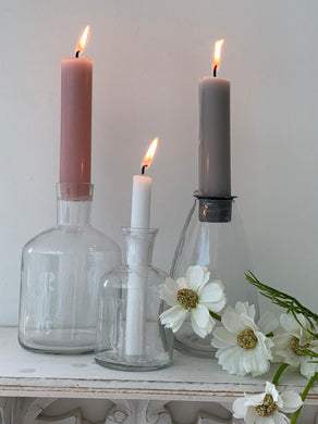Simple Glass DINNER Candle Holder