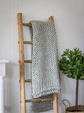 Load image into Gallery viewer, Chunky knit PLAIT throw ... Grey