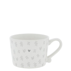 Petal and heart  GREY Small Mug