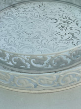 Load image into Gallery viewer, Floral &amp; Fretwork pretty white trays