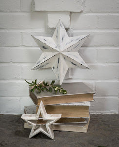 Distressed White Wall Barn Star