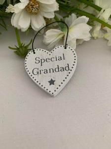 Wooden small heart hanger