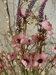 Pink wild rose spray .... 3 stems