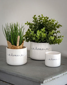 HOME ceramic pots ... set of 3