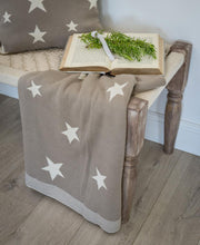 Load image into Gallery viewer, Scatter Star Taupe Feather cushion