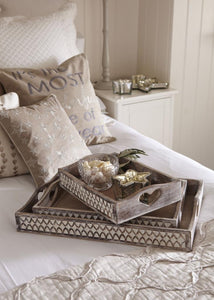 Trays ... pretty carved wooden tea tray .... 3 sizes