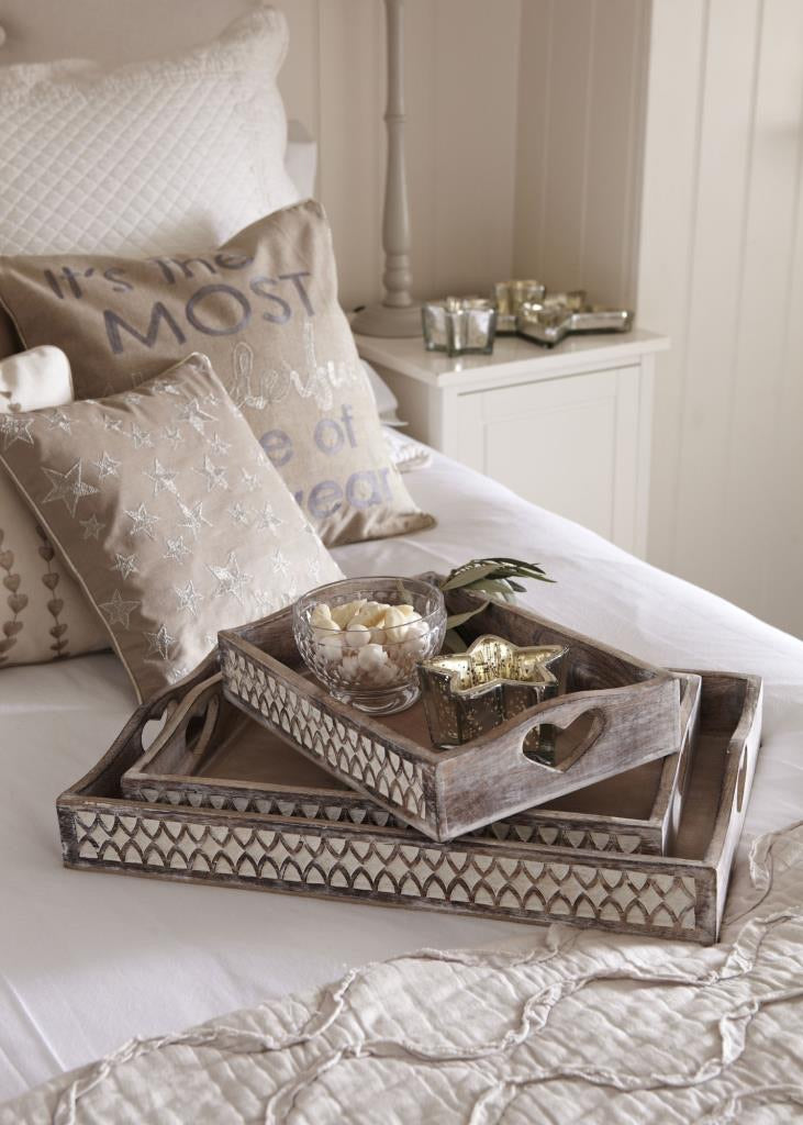 Trays ... pretty carved wooden tea tray .... 3 sizes