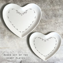 Load image into Gallery viewer, Pretty heart plates ... set of 2