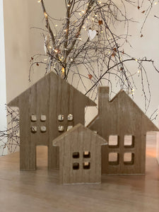 Rustic wooden houses … set of 3