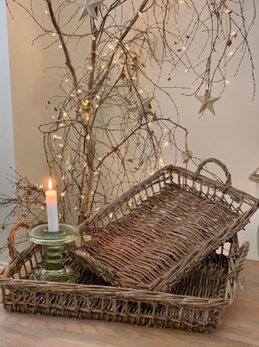 Glass dinner candle holder