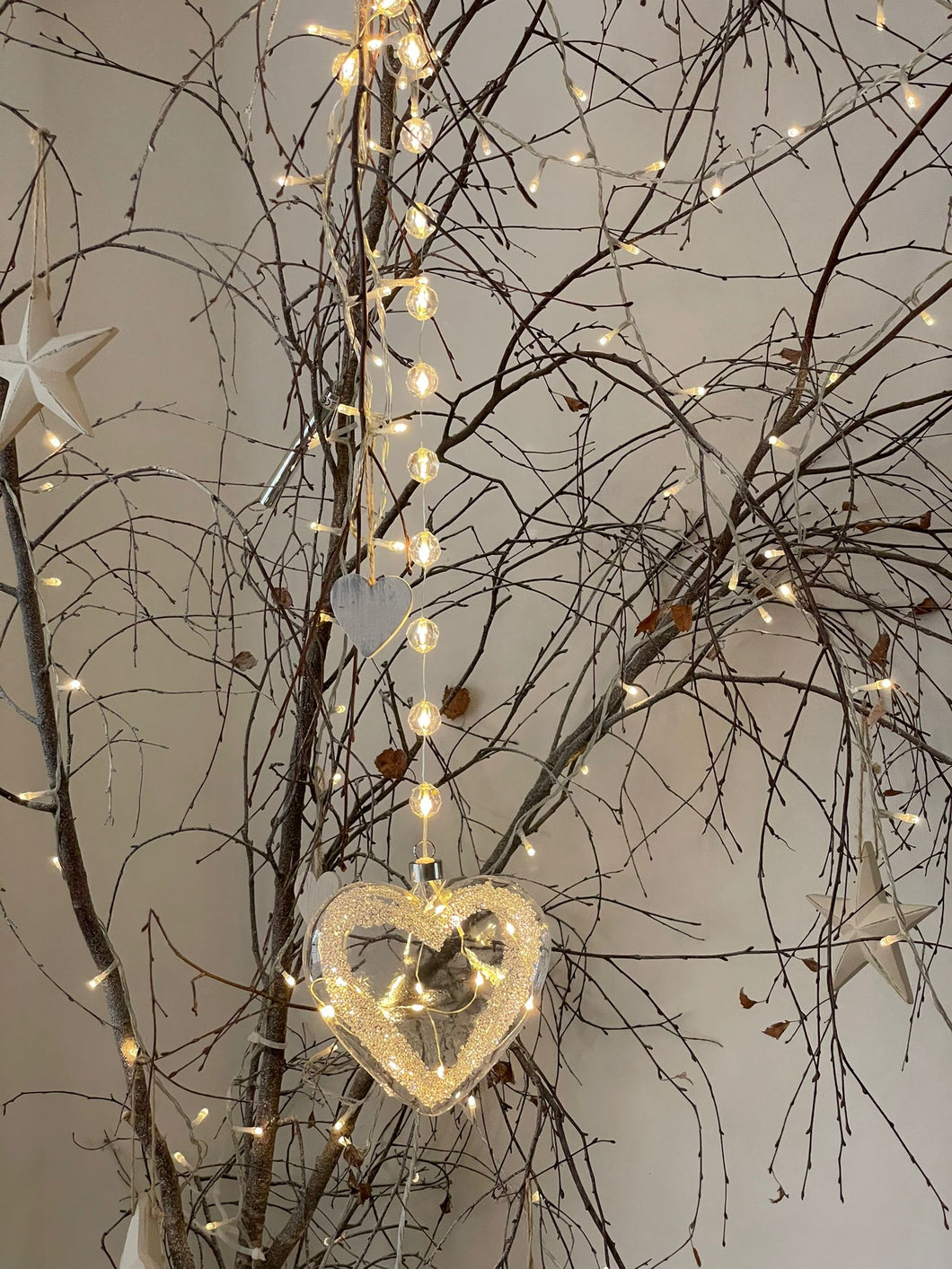 Light up Heart on beaded hanger