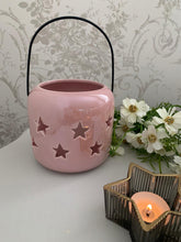 Load image into Gallery viewer, Ceramic Star Lantern ... pink pearlescent