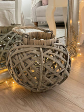 Load image into Gallery viewer, Cream Round basket Lantern ... 43cm