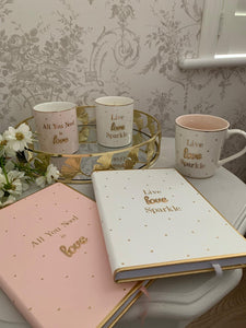 Oh so charming gift range ... Live Love Sparkle / All you Need is Love