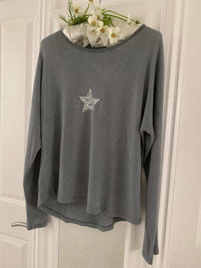 Fashion ... Sequin Star Grey ... Top