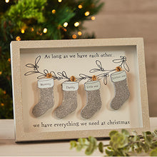 Load image into Gallery viewer, Family of 4 Christmas stocking plaque