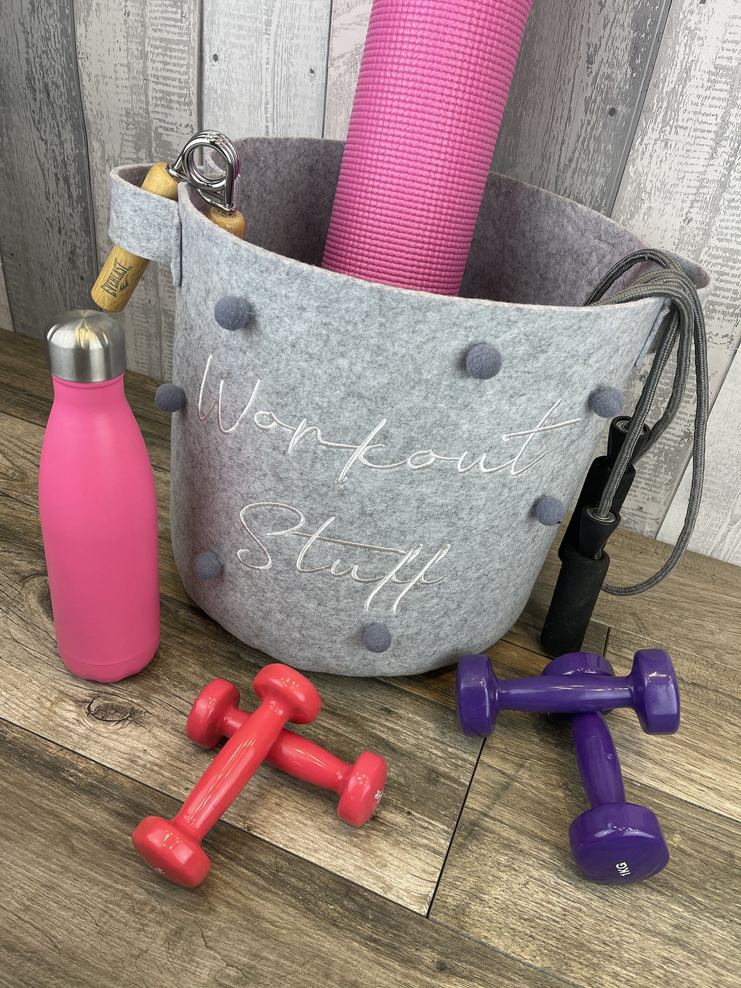 Workout felt basket