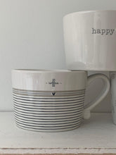 Load image into Gallery viewer, Hello You / Coffee neutral stripe Small Mug