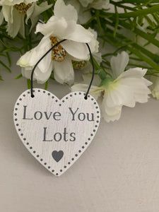Wooden small heart hanger
