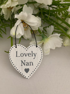 Wooden small heart hanger