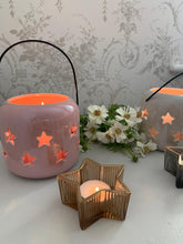 Load image into Gallery viewer, Ceramic Star Lantern ... pink pearlescent