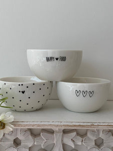 Happy food nibble bowls ... set of 3