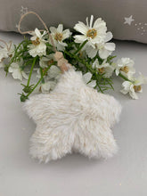 Load image into Gallery viewer, Fluffy white hanging Star / Moon