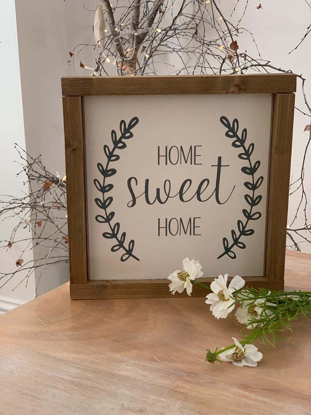 Home sweet Home floral Rustic Sign