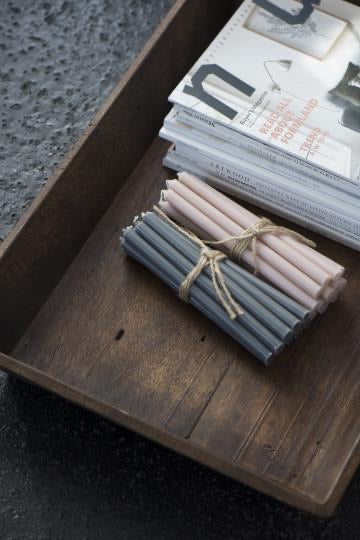 Taper Candles TALL ... Set of 4 ... Dusky Pink