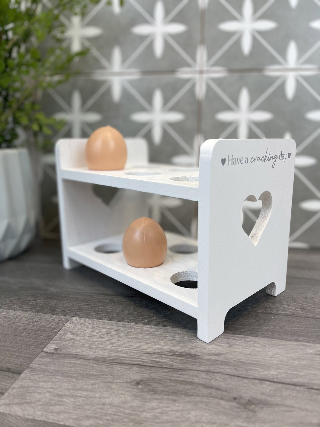 Cut out Heart Egg Rack