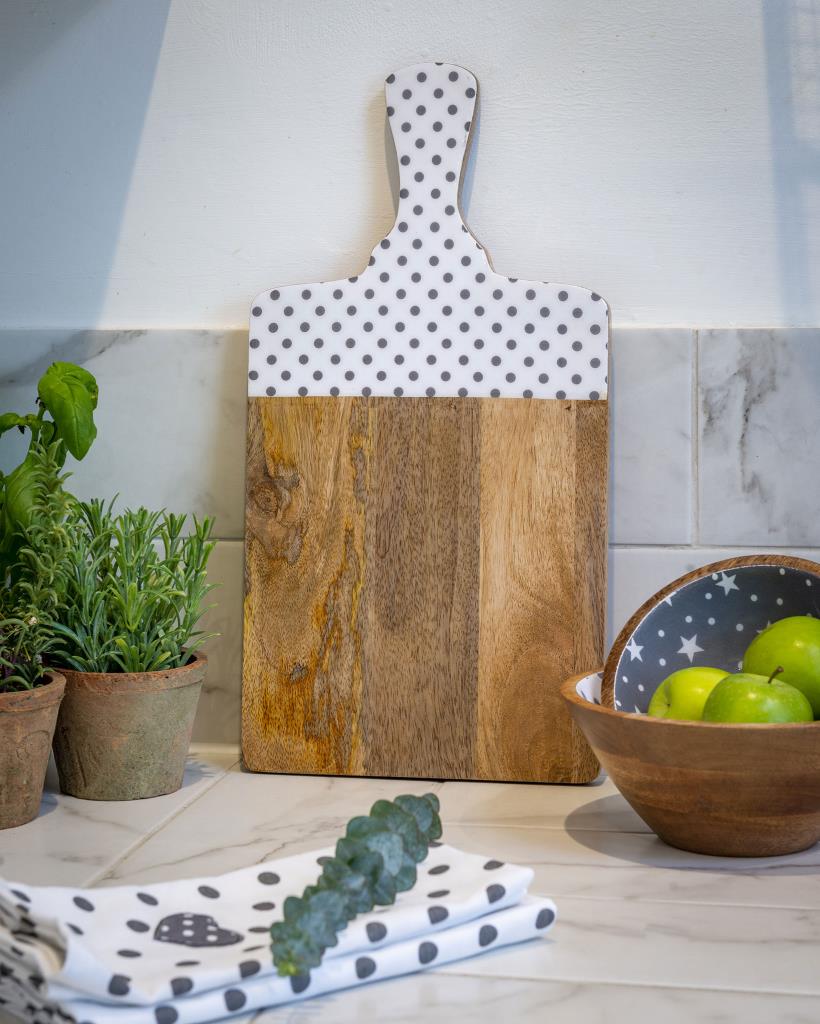 Enamel Dot Chopping board … Large