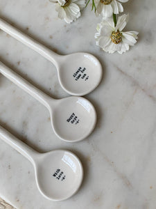 Single ceramic chubby wide spoon ... 3 designs