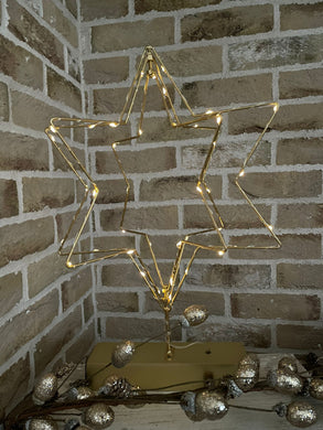 Gold 3D light up winter star