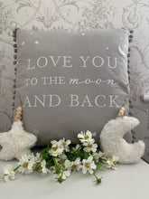 Load image into Gallery viewer, Fluffy white hanging Star / Moon
