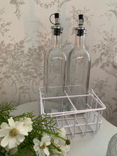 Load image into Gallery viewer, Wired Storage Basket ... White ... Oil &amp; Vinegar Bottle Storage