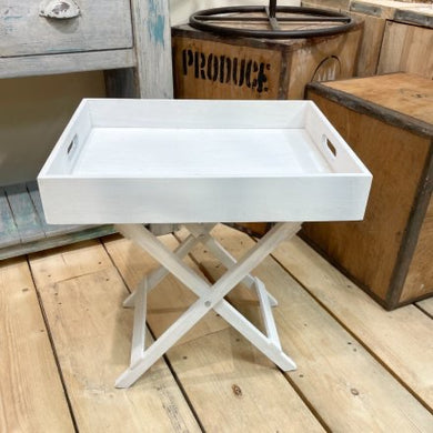 Wooden white Butler Style Tray Table