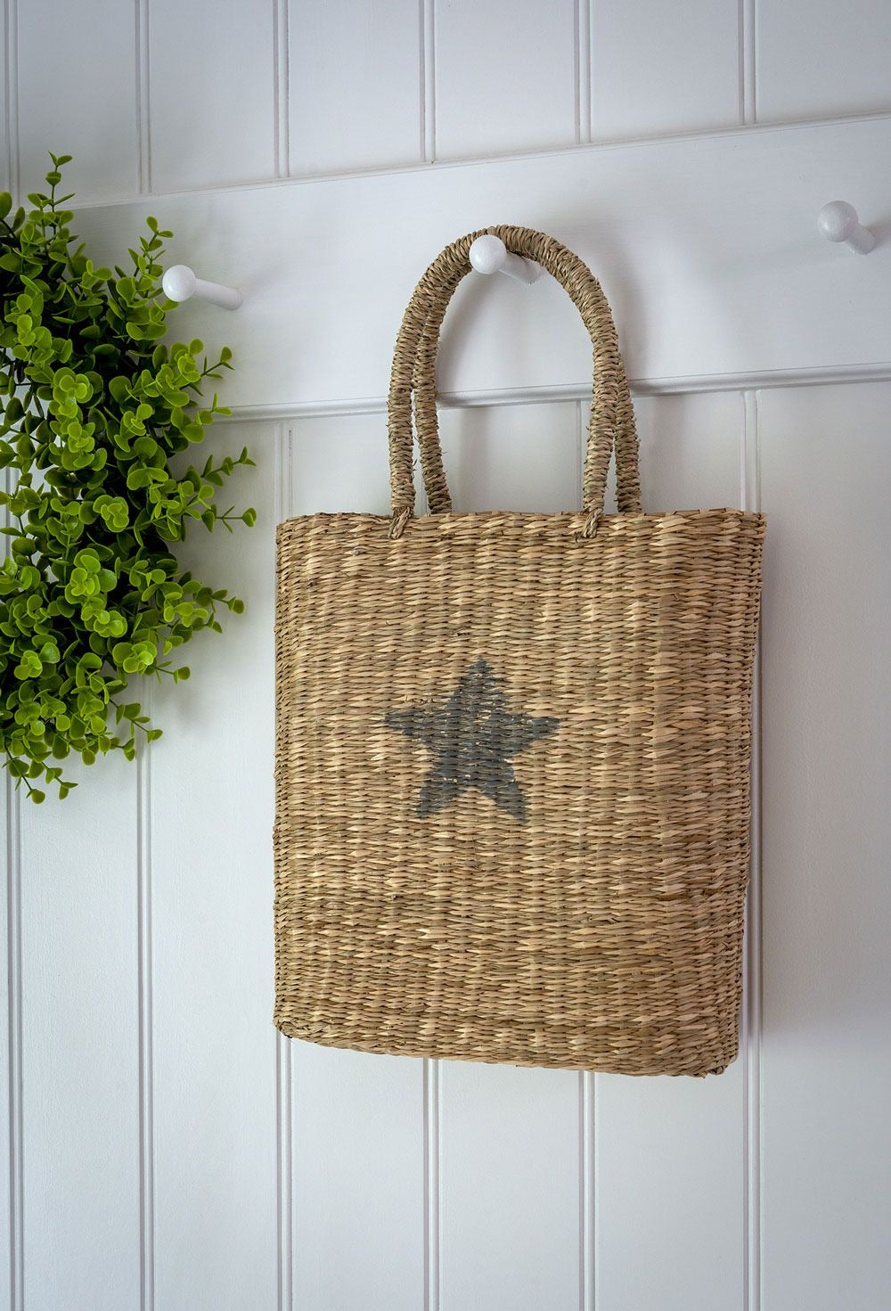 Seagrass tote bag … grey star