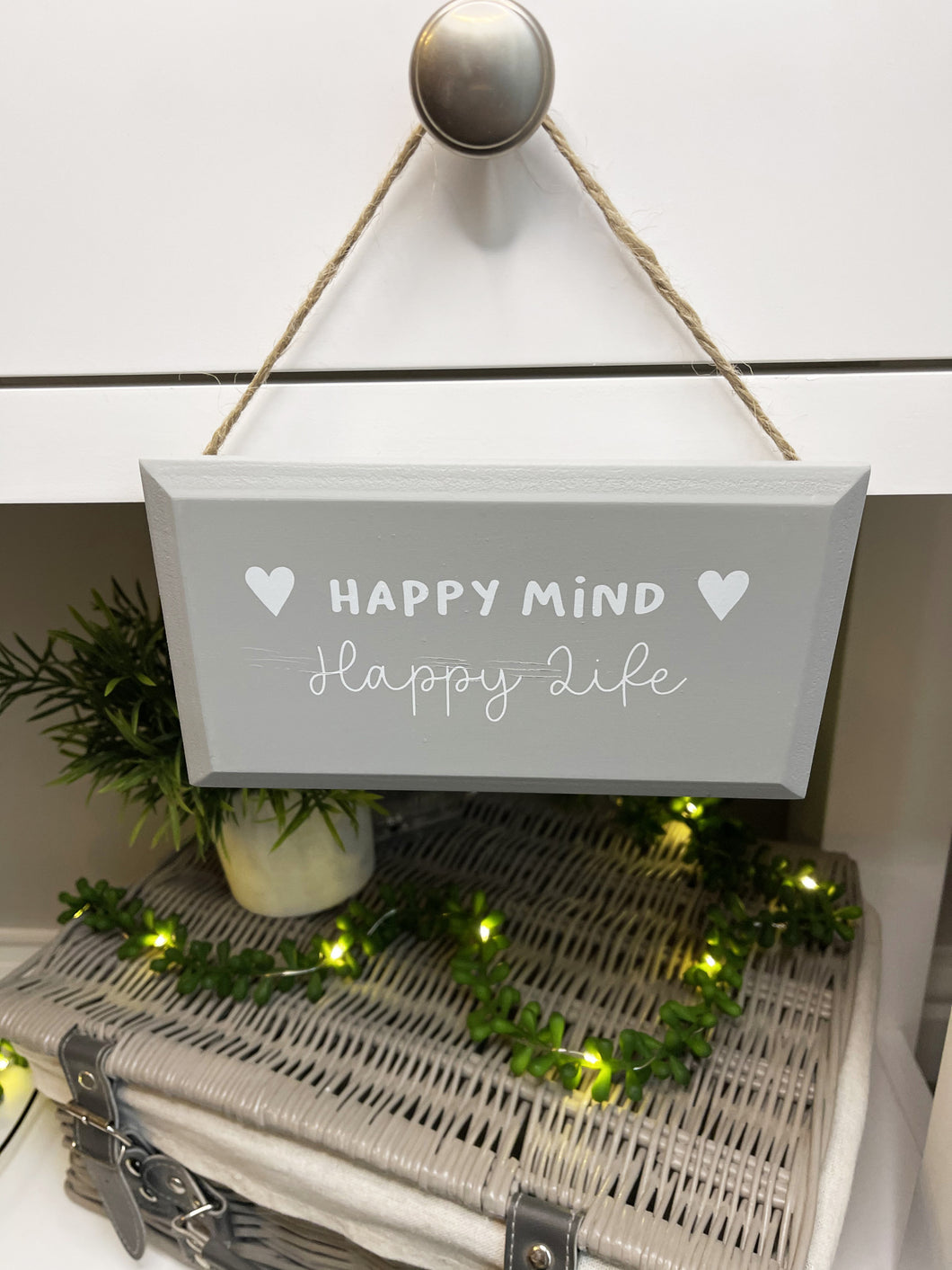 Happy Mind Happy Life plaque
