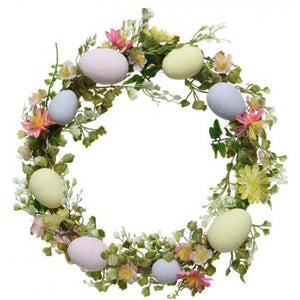 Pastel floral Easter Egg wreath