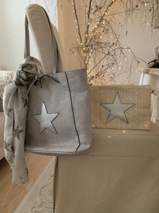 Star Clutch Bag ... Neutral woven