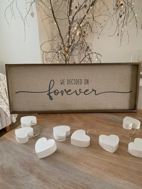 White paper Heart LED lights