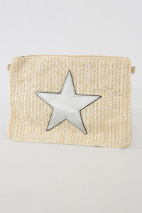 Star Clutch Bag ... Neutral woven